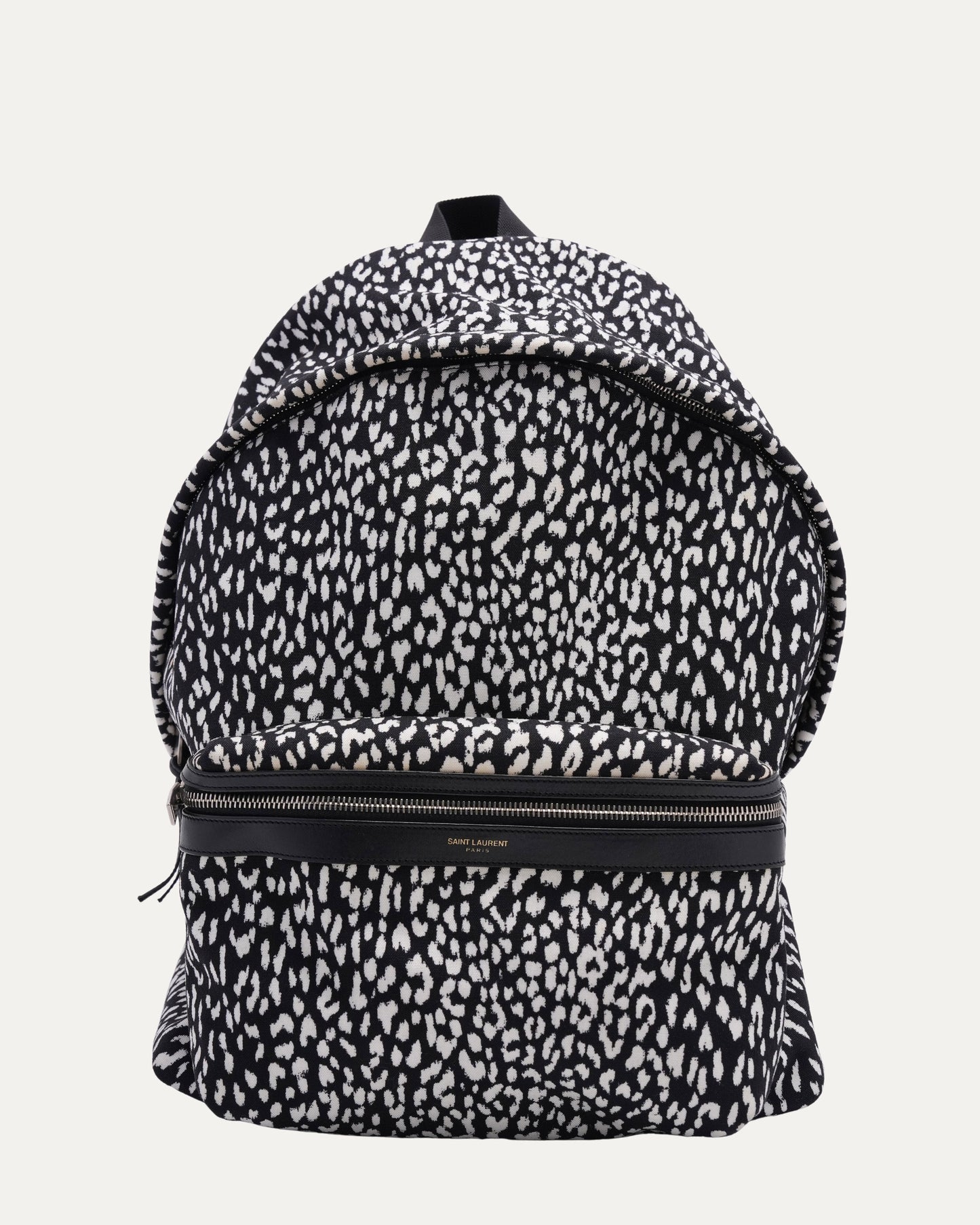 Leopard Print Canvas City Backpack
