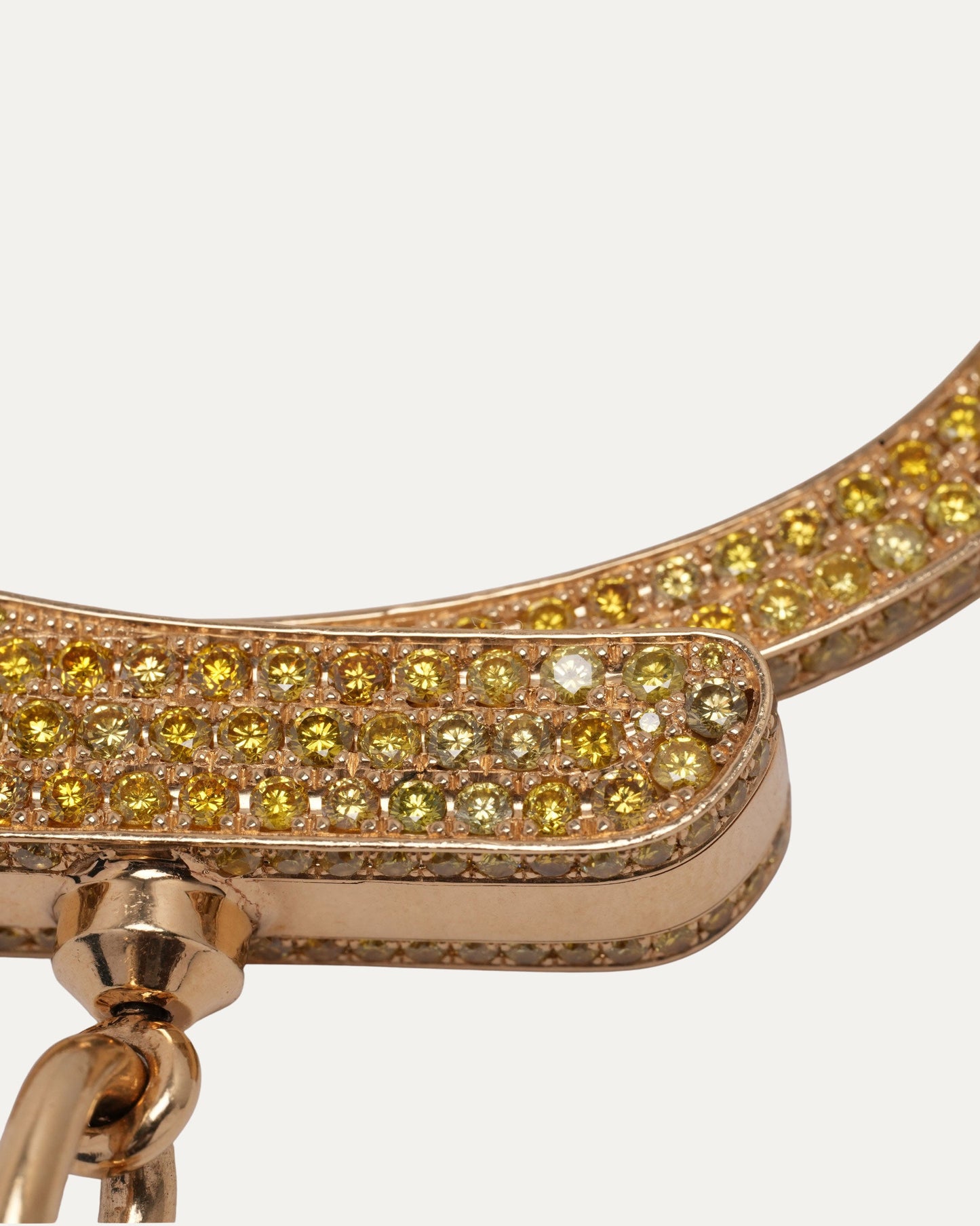 Pharrell's Gold and Yellow Diamond Handcuff Bracelet