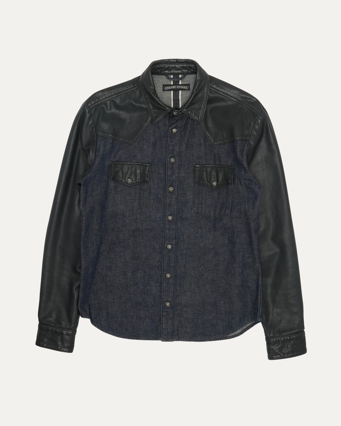 Leather and Denim Shirt