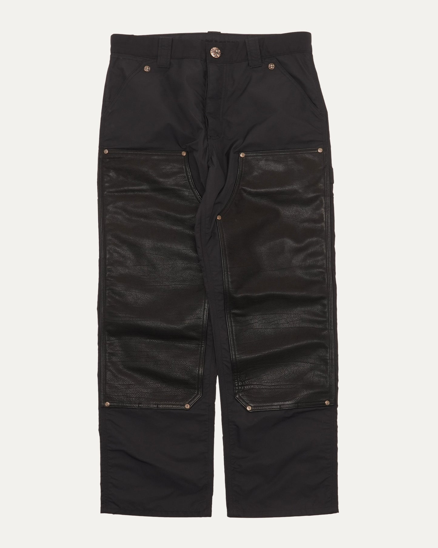 Nylon and Leather Double Knee Carpenter Pants