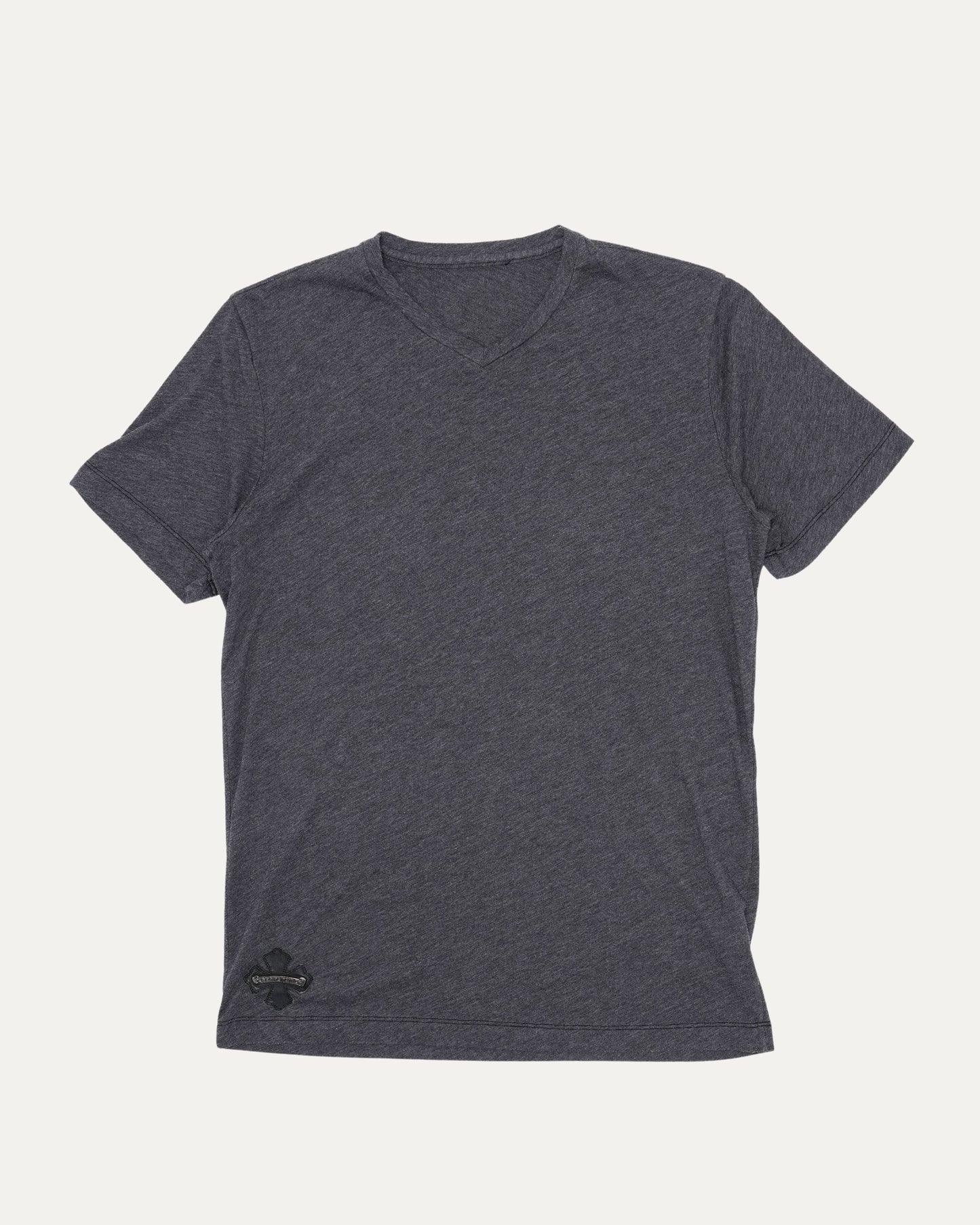Plus Cross Patch V-Neck T-Shirt