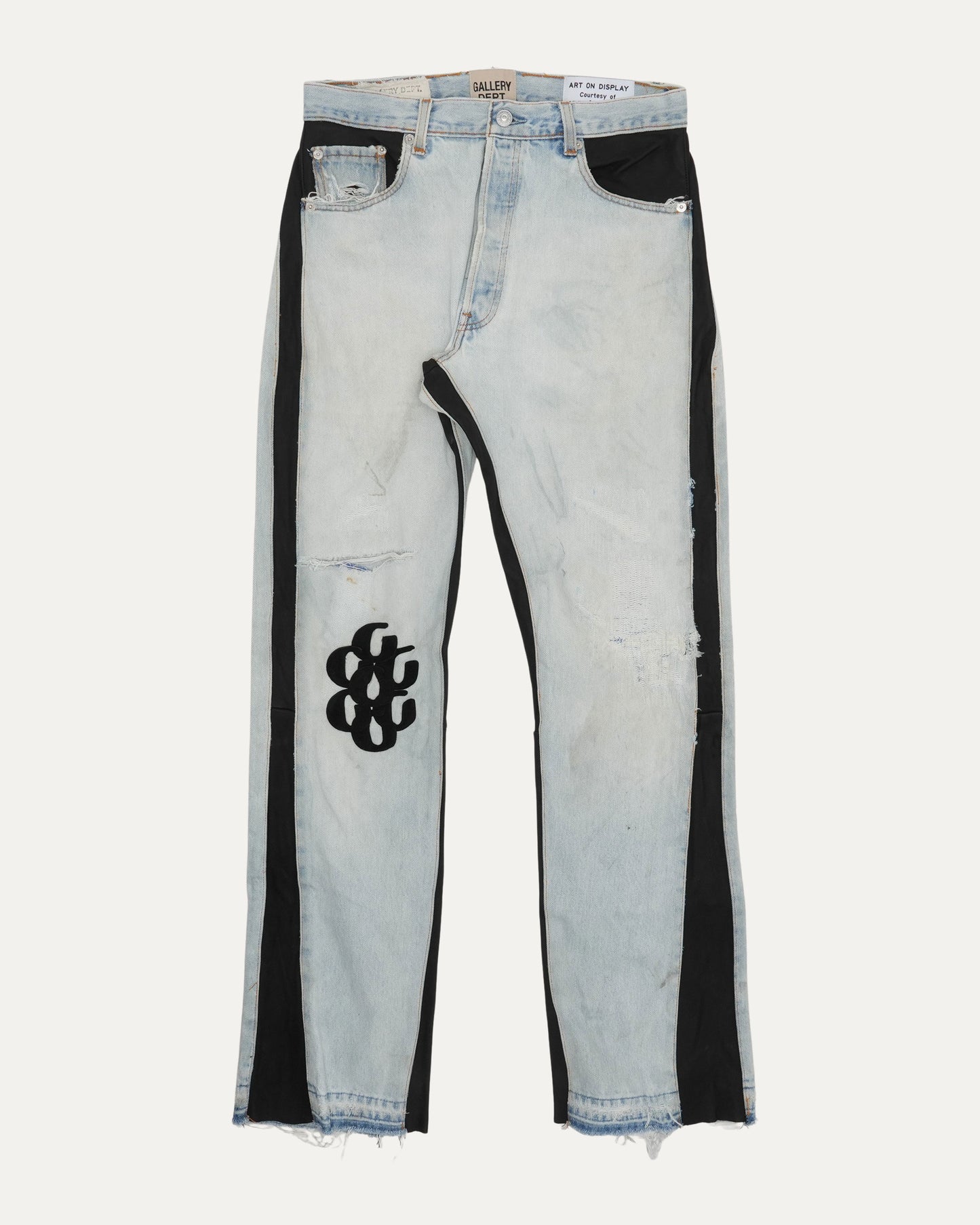 Leather Insert Bronco Flare Jeans
