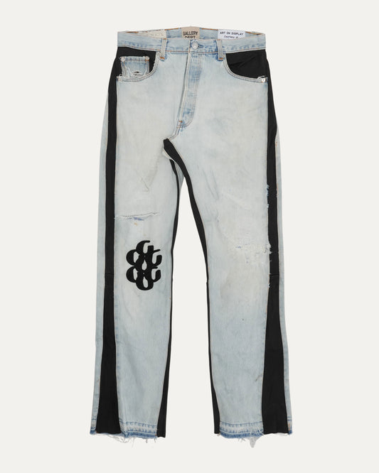 Leather Insert Bronco Flare Jeans