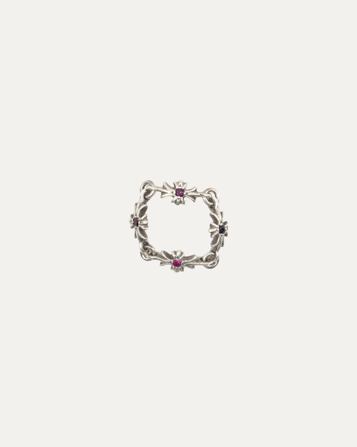 Pink Sapphire Tiny E Ring
