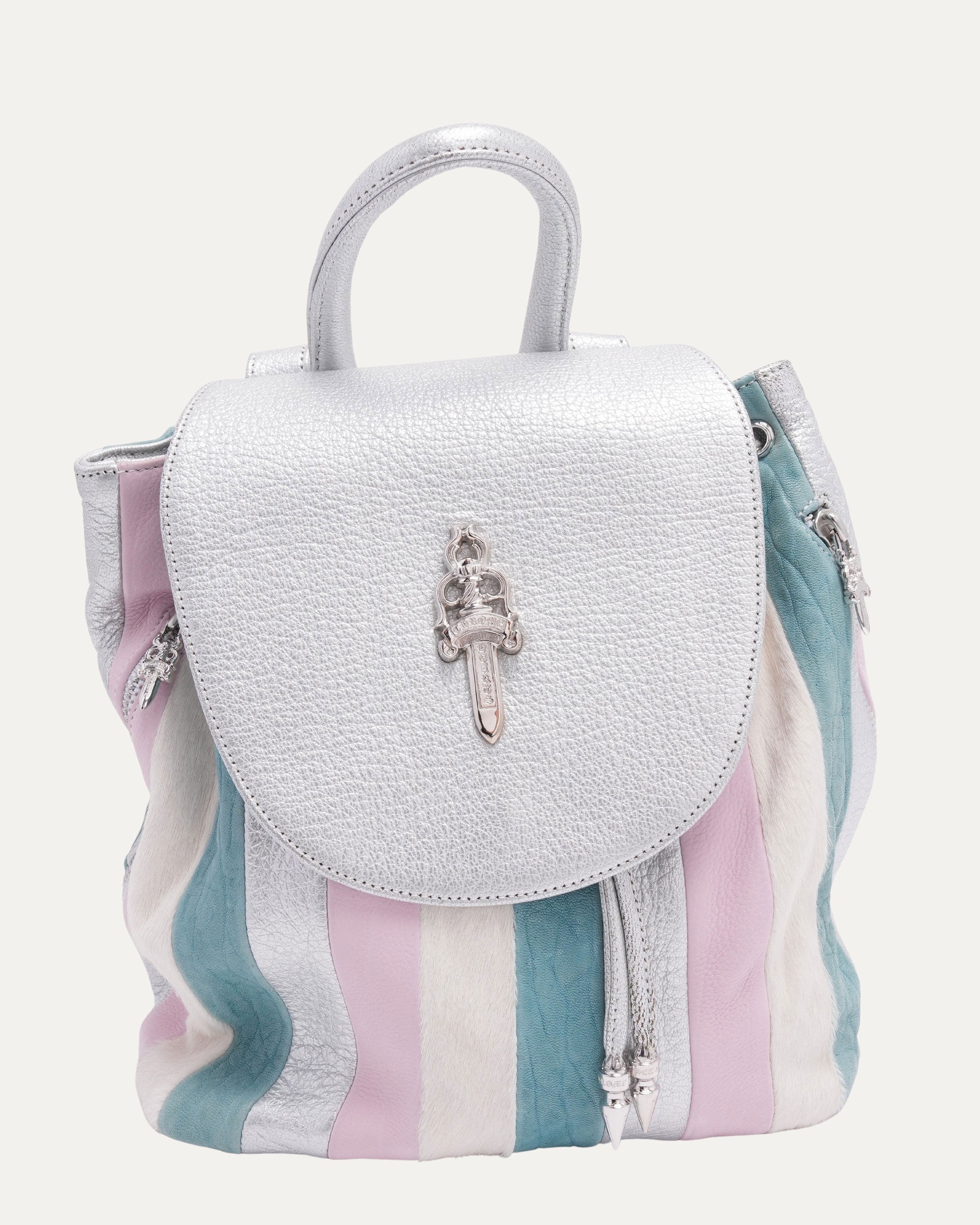 Chrome Hearts Dagger Embellished Suede Leather Striped Iggy Backpack – Justin Reed