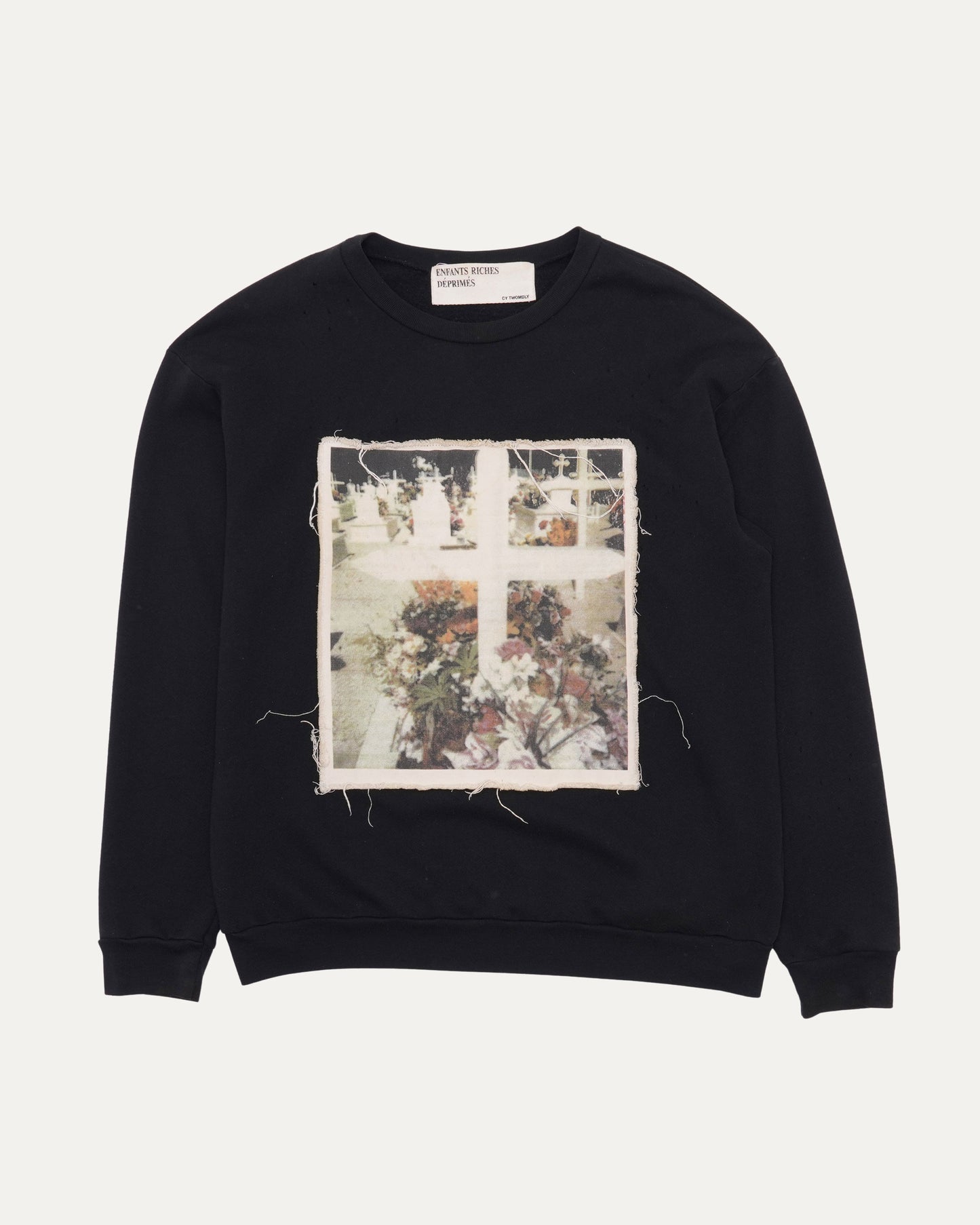Cy Twombly Distressed Assemblage Crewneck Sweatshirt