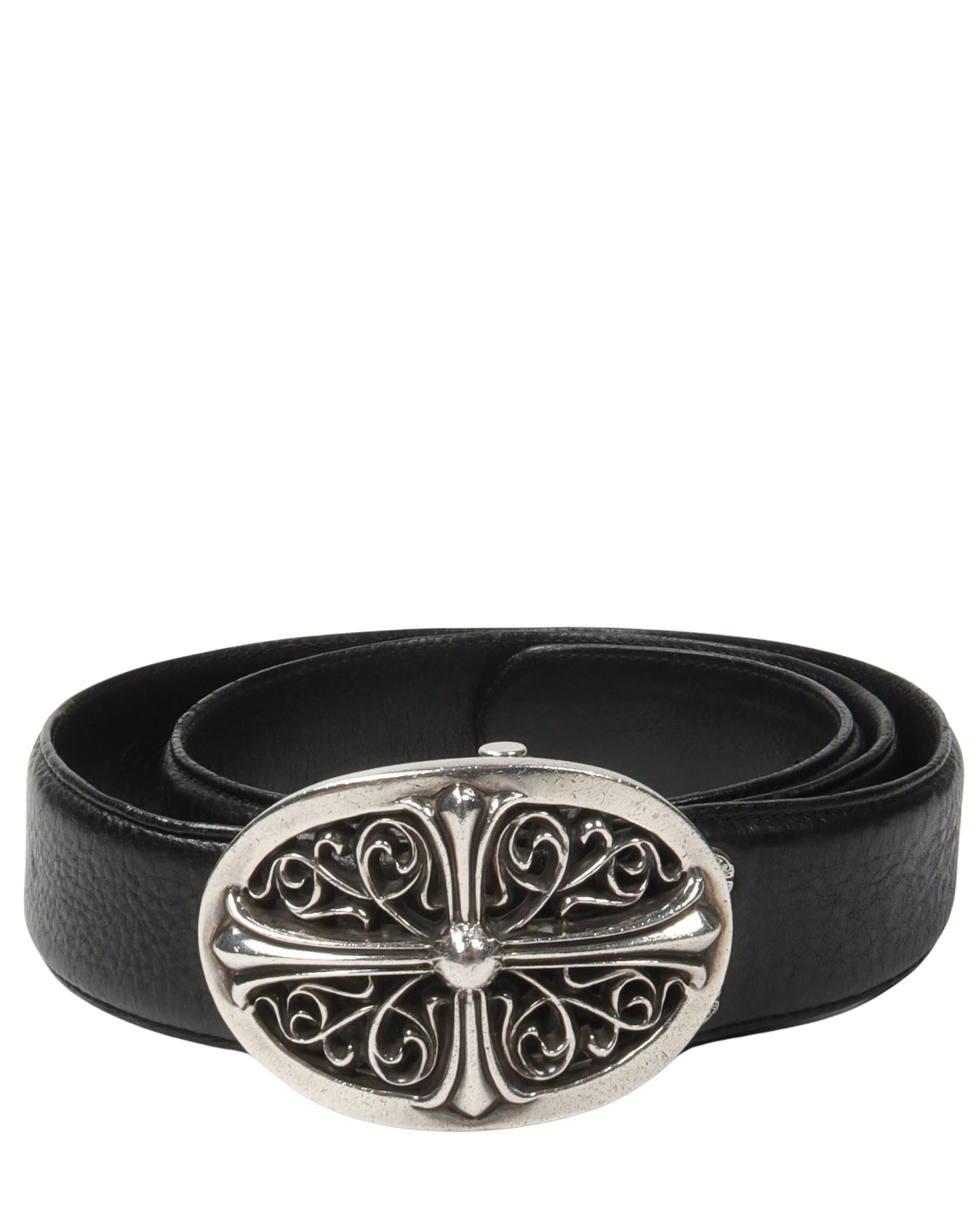 Oval Cross Buckle Belt