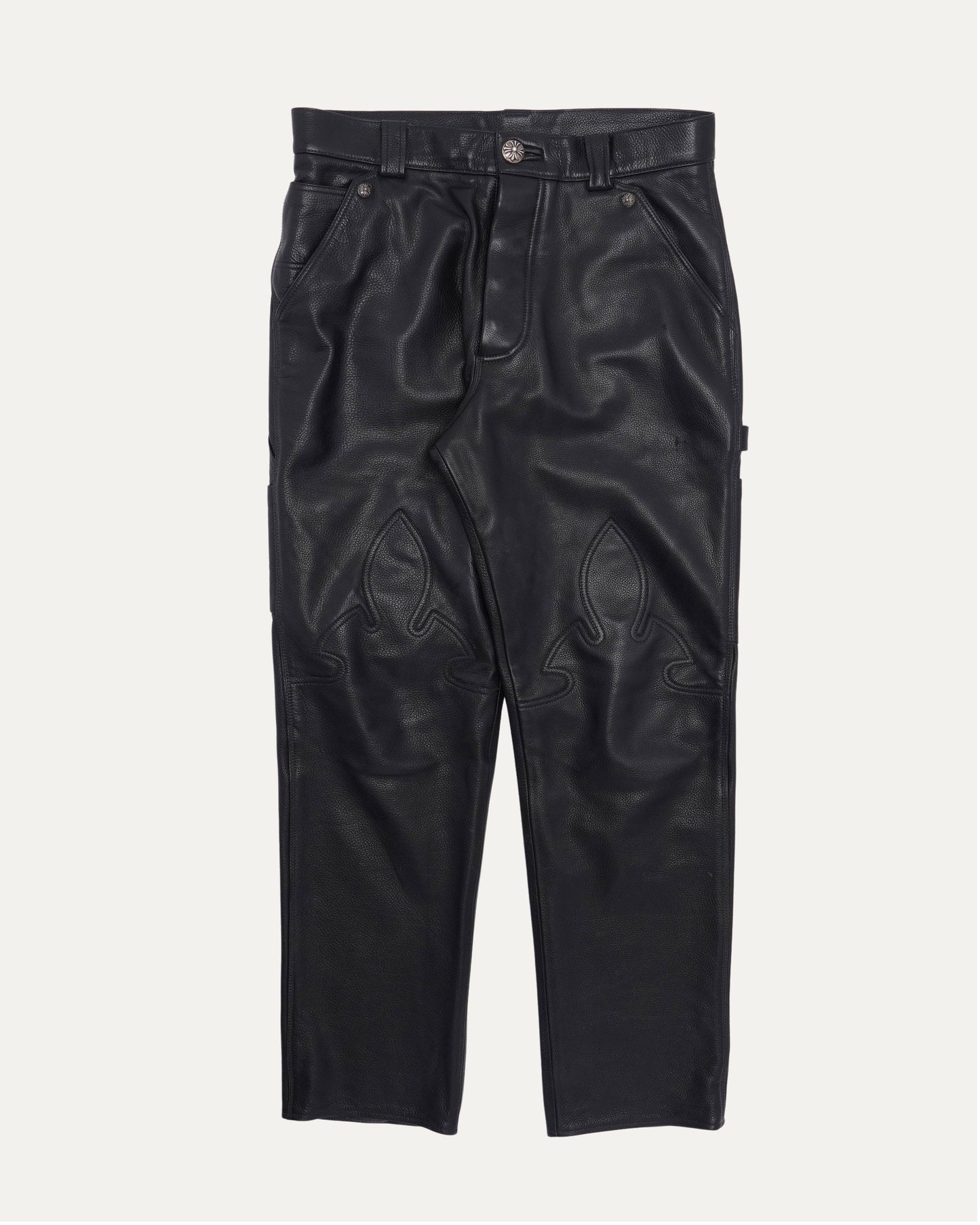 Fleur Knee Leather Pants