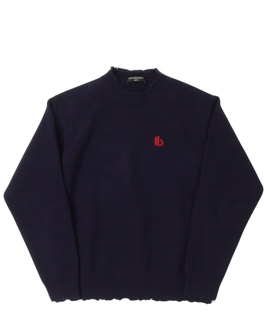 Double B Raw Hem Sweater