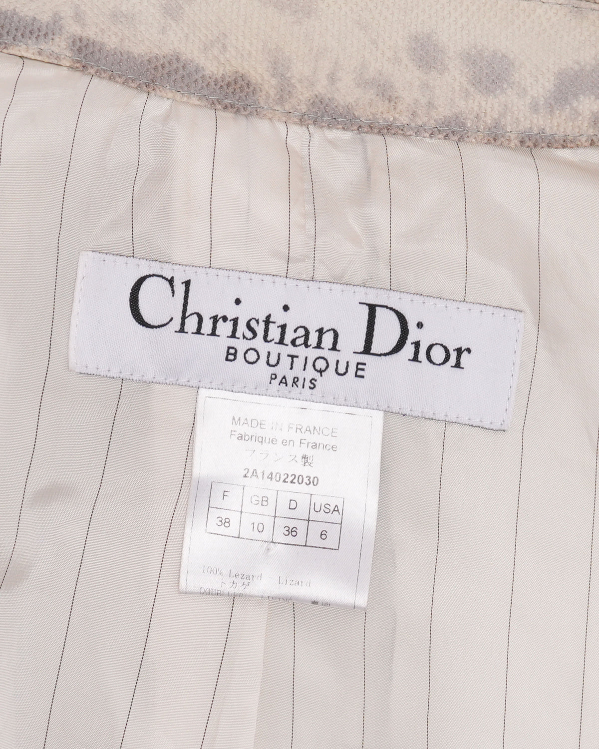 FW 2002 Lizard Jacket And Pant Set
