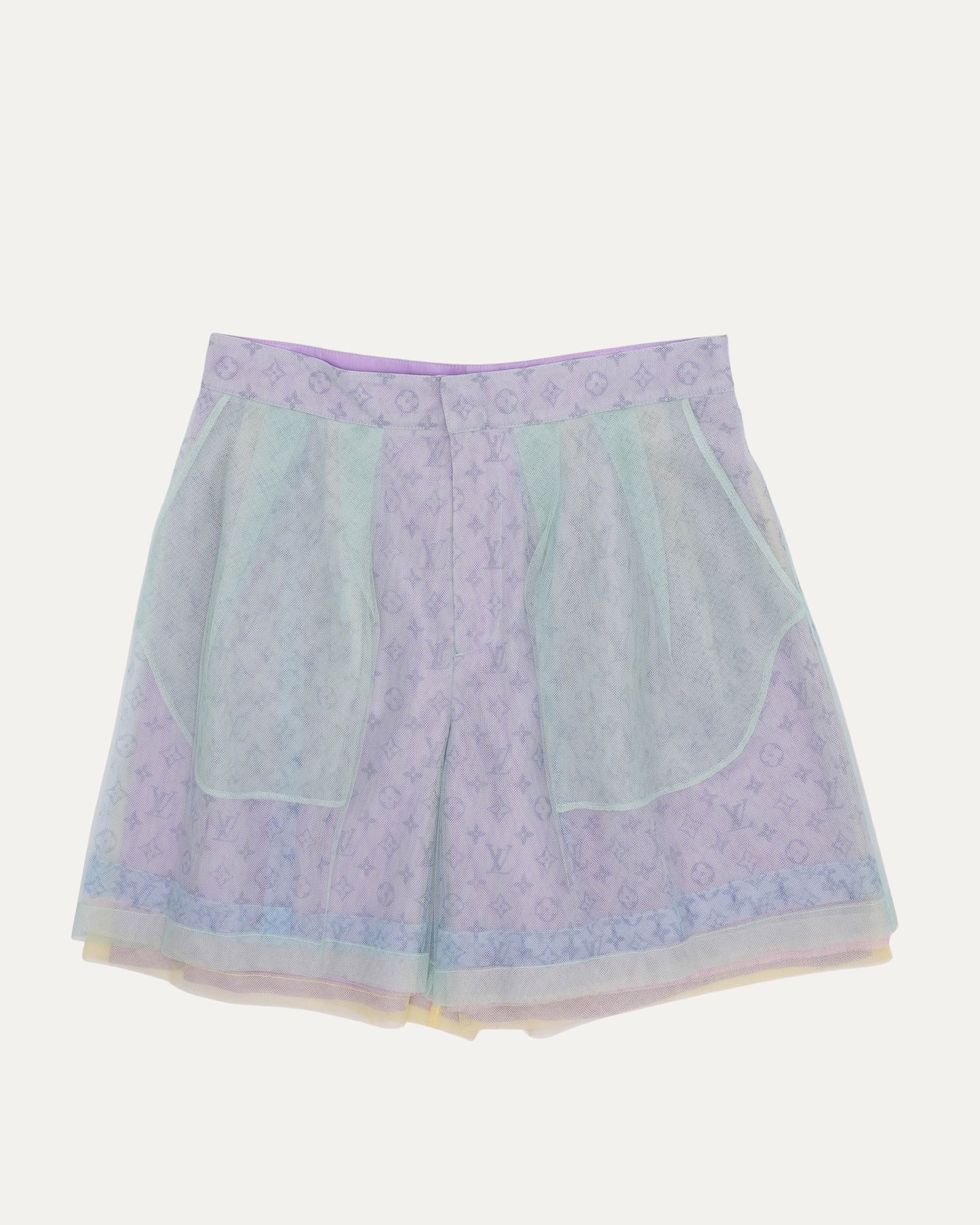 Multicolor Monogram Tulle Gardening Shorts