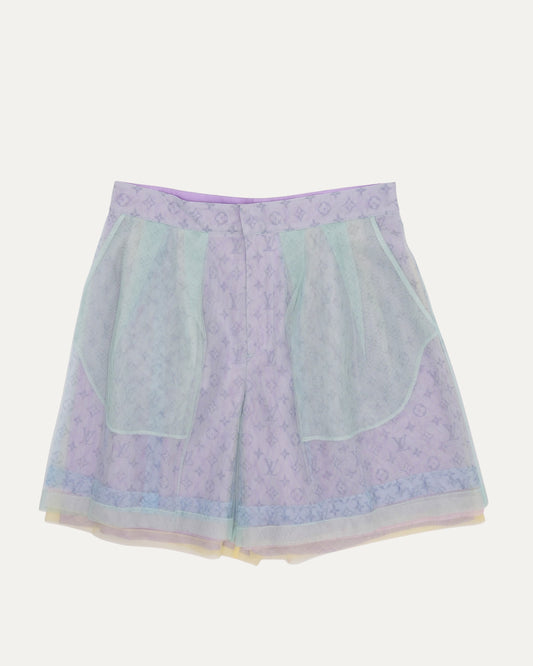 Multicolor Monogram Tulle Gardening Shorts