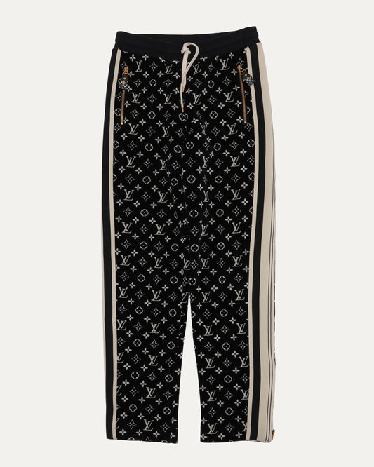 Velour Monogram Track Pants