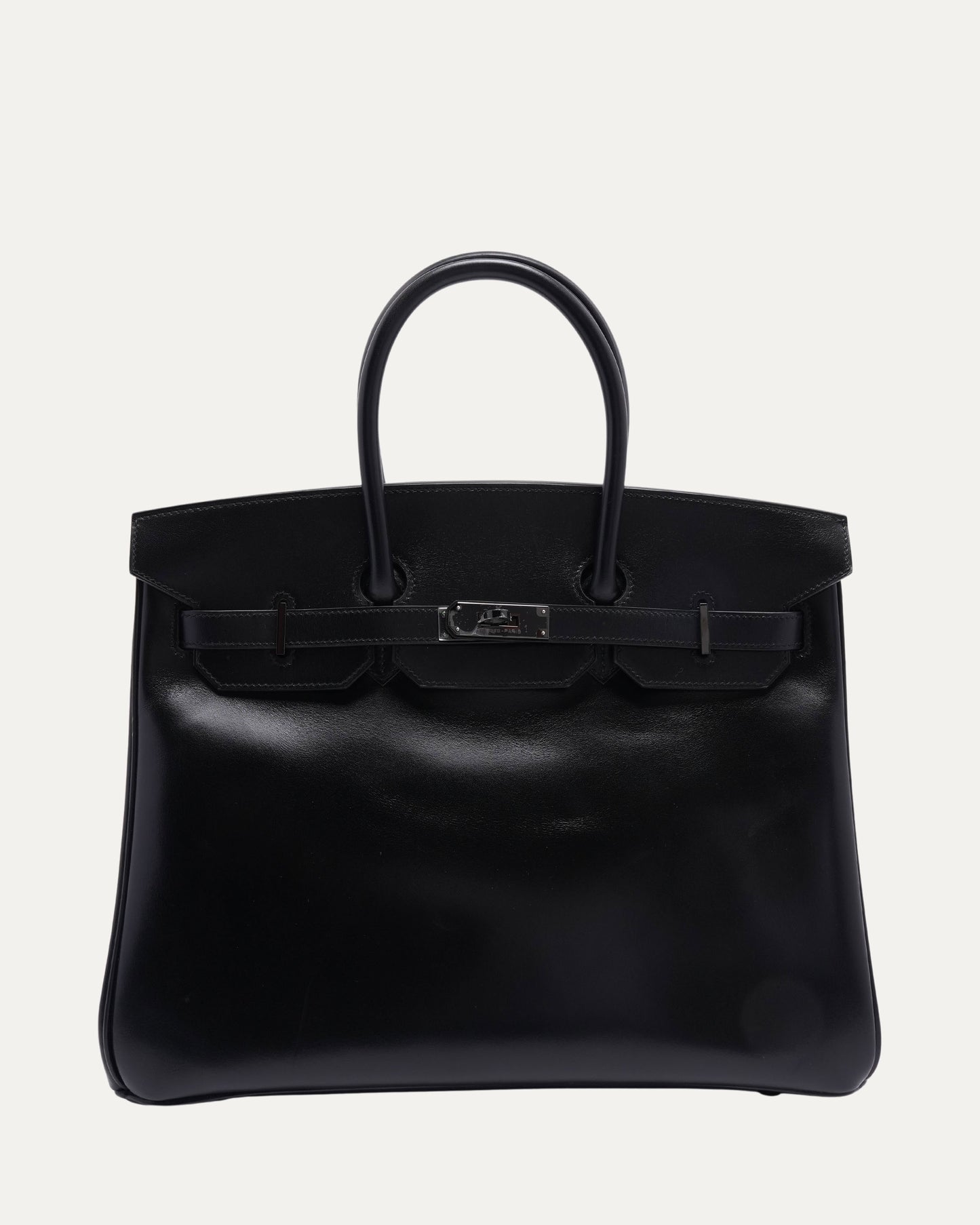 Box Leather Birkin 35 So Black PVD Hardware