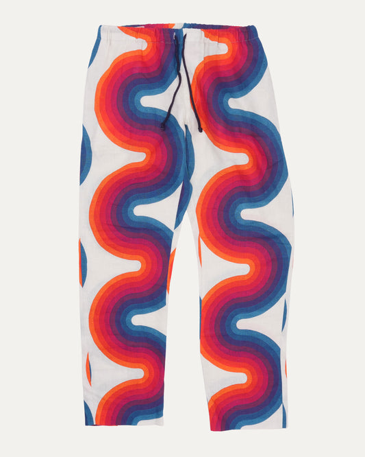 Verner Panton Wave Print Linen Pants