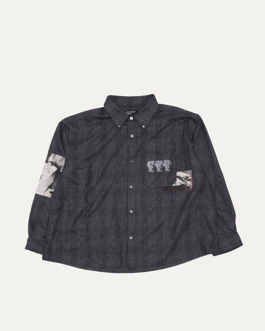 Mr Porter Exclusive Patchwork Checked Virgin Wool-Flannel Shirt