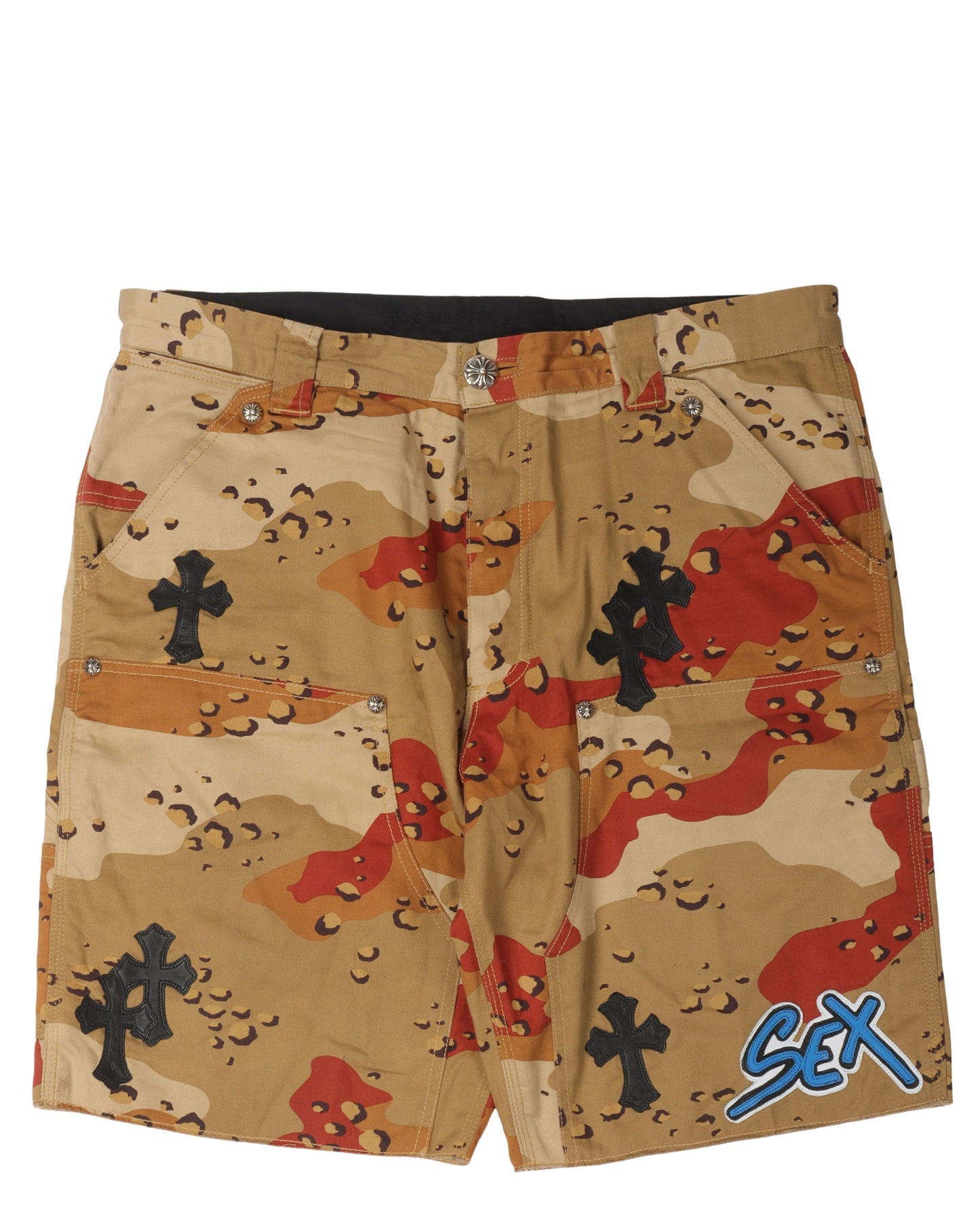 Matty Boy Sex Records Cross Patch Camo Shorts