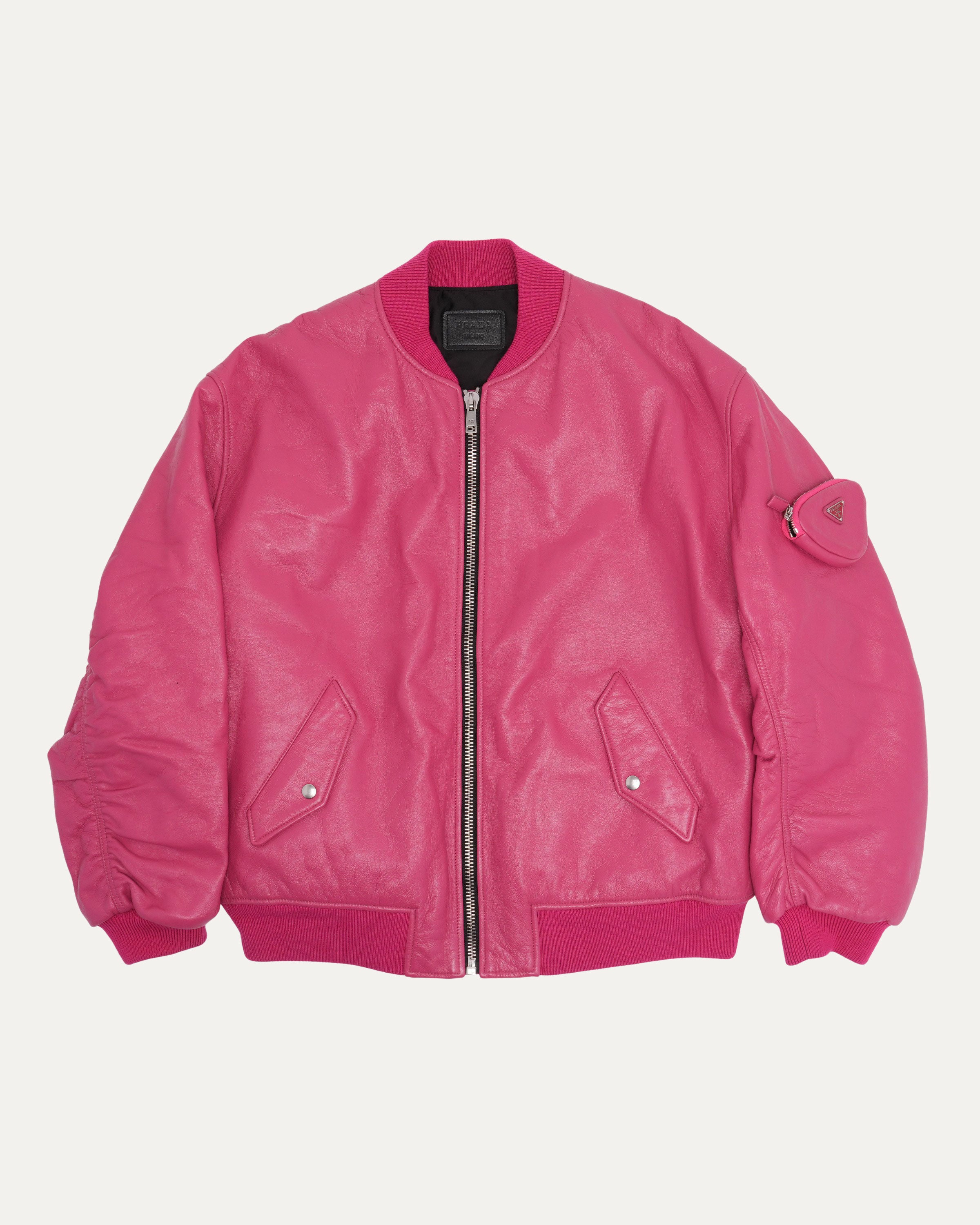 Prada Oversized Pouch-Detail Bomber Jacket – Justin Reed
