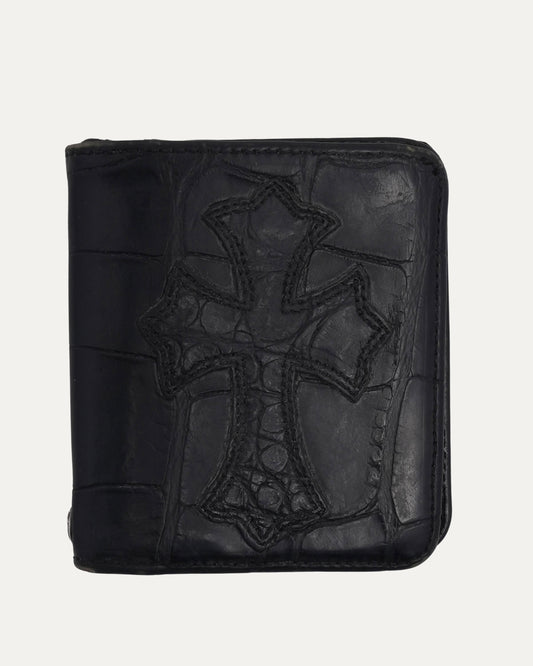 Alligator Cross Patch Bifold Wallet