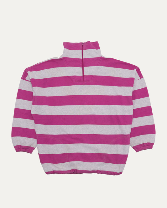 Striped Quarter Zip Sweatshirt