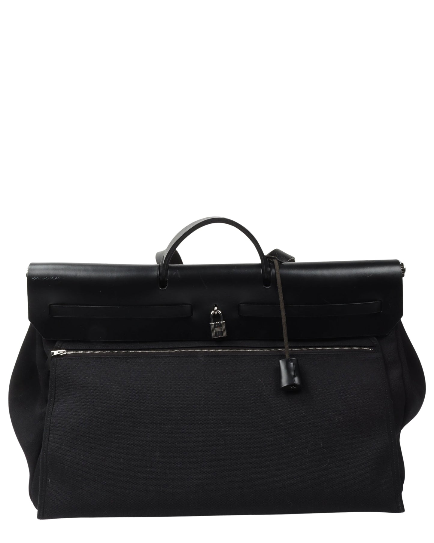 Black Vache Hunter and Toile Herbag Zip Cabine 50 Palladium Hardware