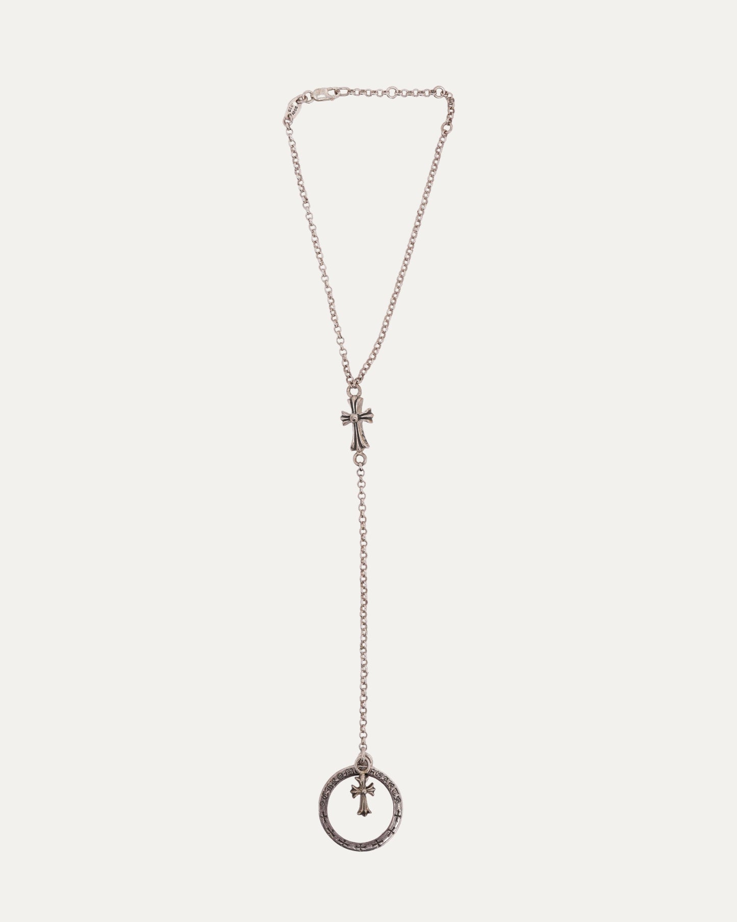 Ring & Cross Charm Hand Chain Bracelet