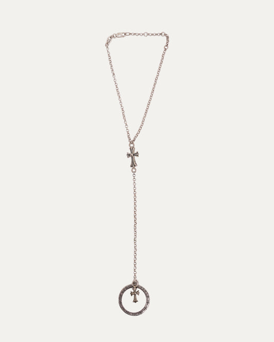Ring & Cross Charm Hand Chain Bracelet