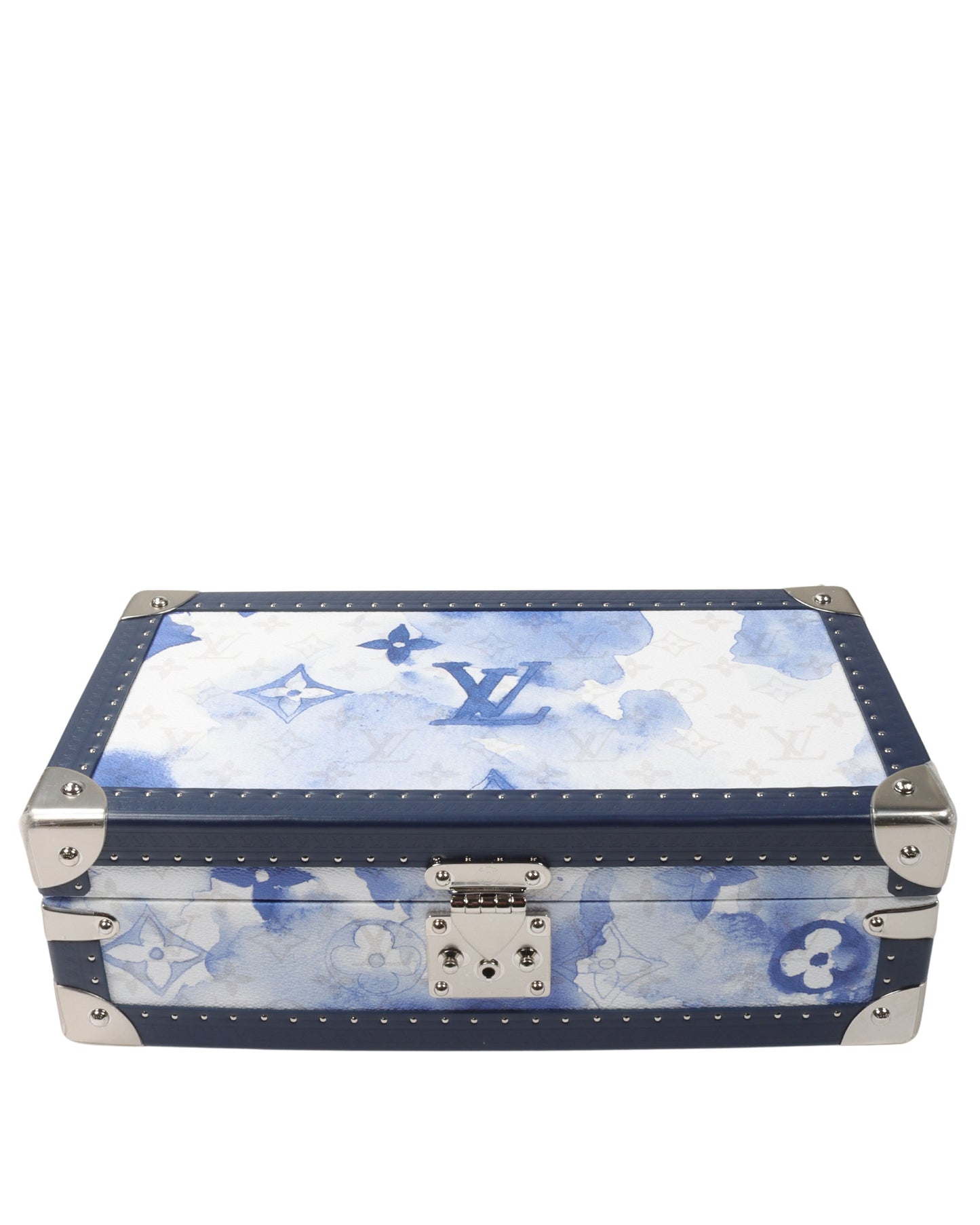 Watercolor Monogram Coated Canvas & Calfskin Leather Watch Trunk