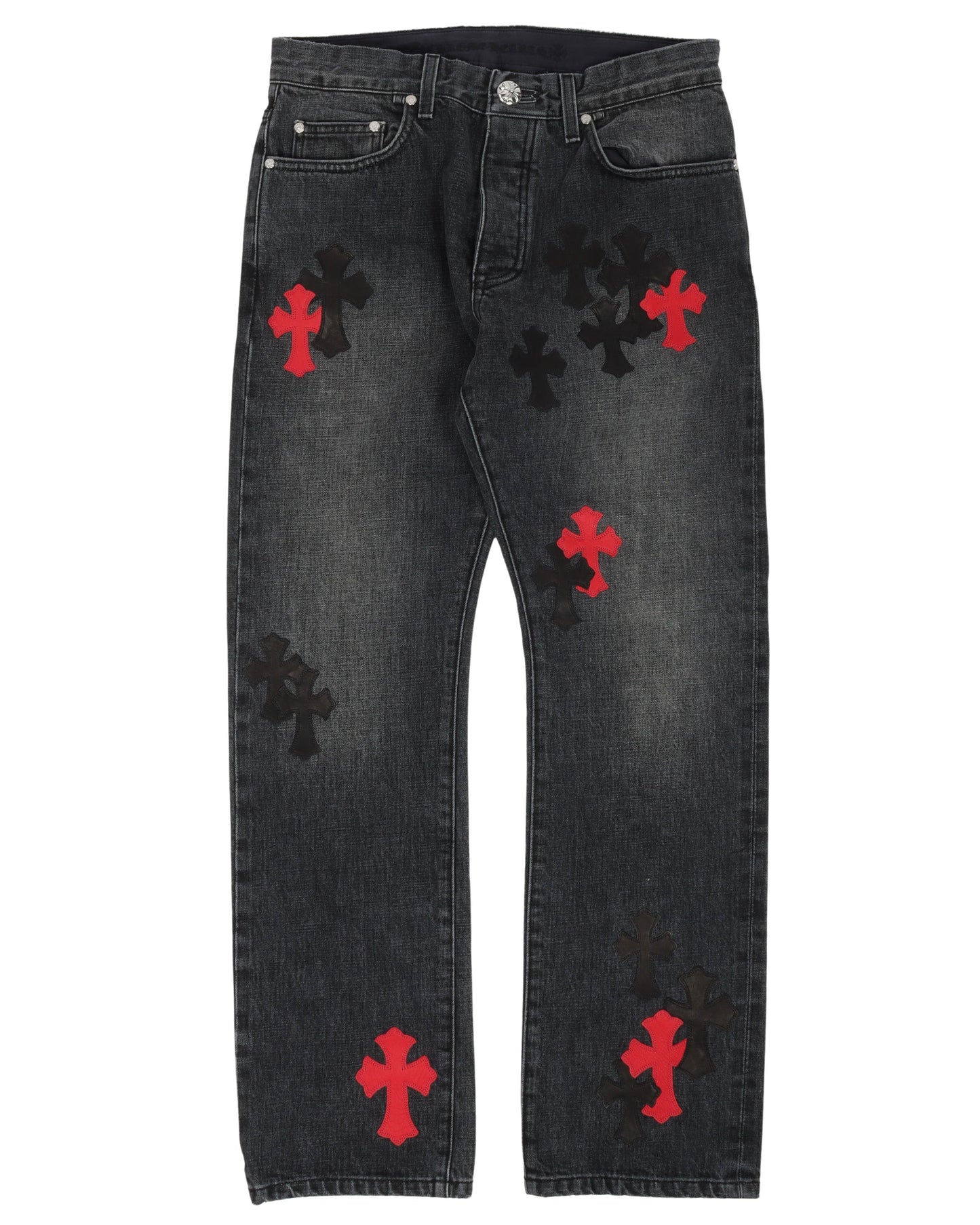Multicolor Cross Patch Jeans