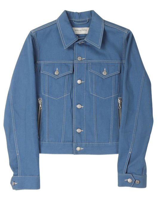 Contrast Stitch Trucker Jacket