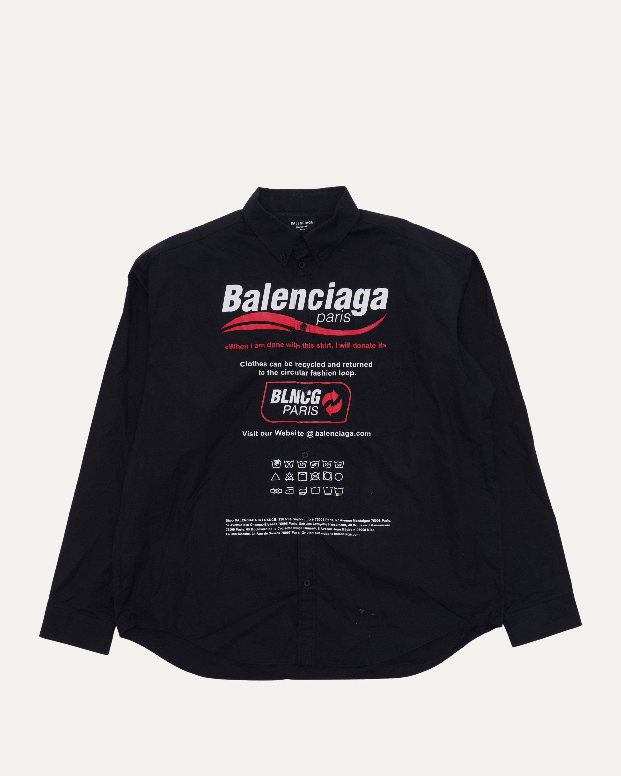 Bonmarche Shirts Balenciaga Bon Marché Balenciaga Recycle-Print