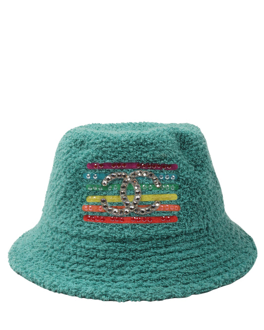Pharrell Crystal Embellished Cotton Bucket Hat