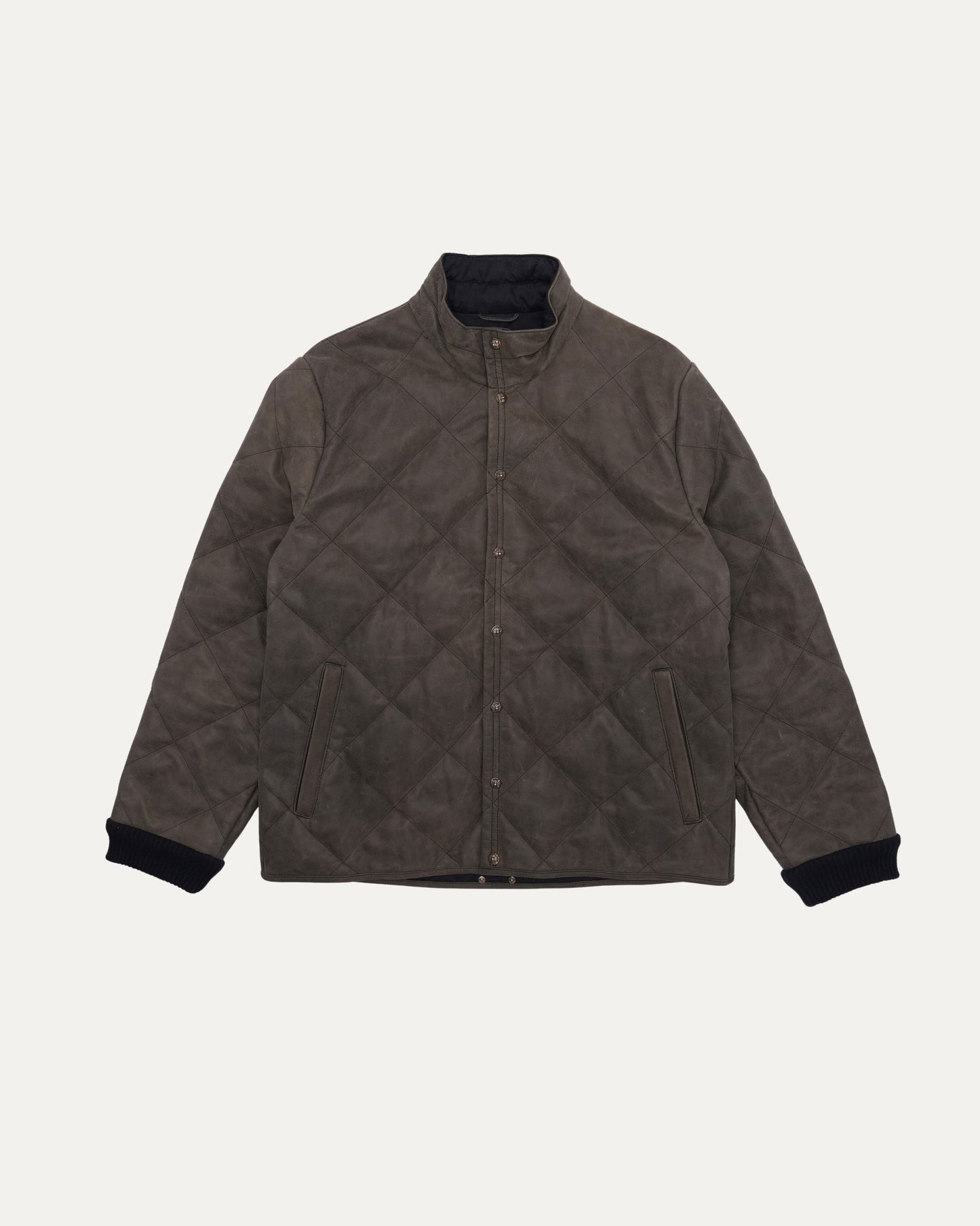 Leather Quilted Puffer Jacket