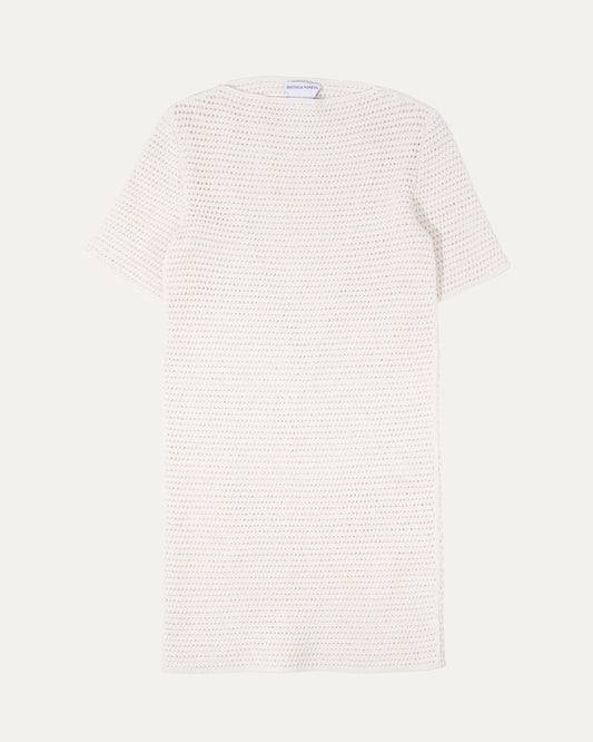 Short Sleeved Crochet Cut-Out Mini Dress