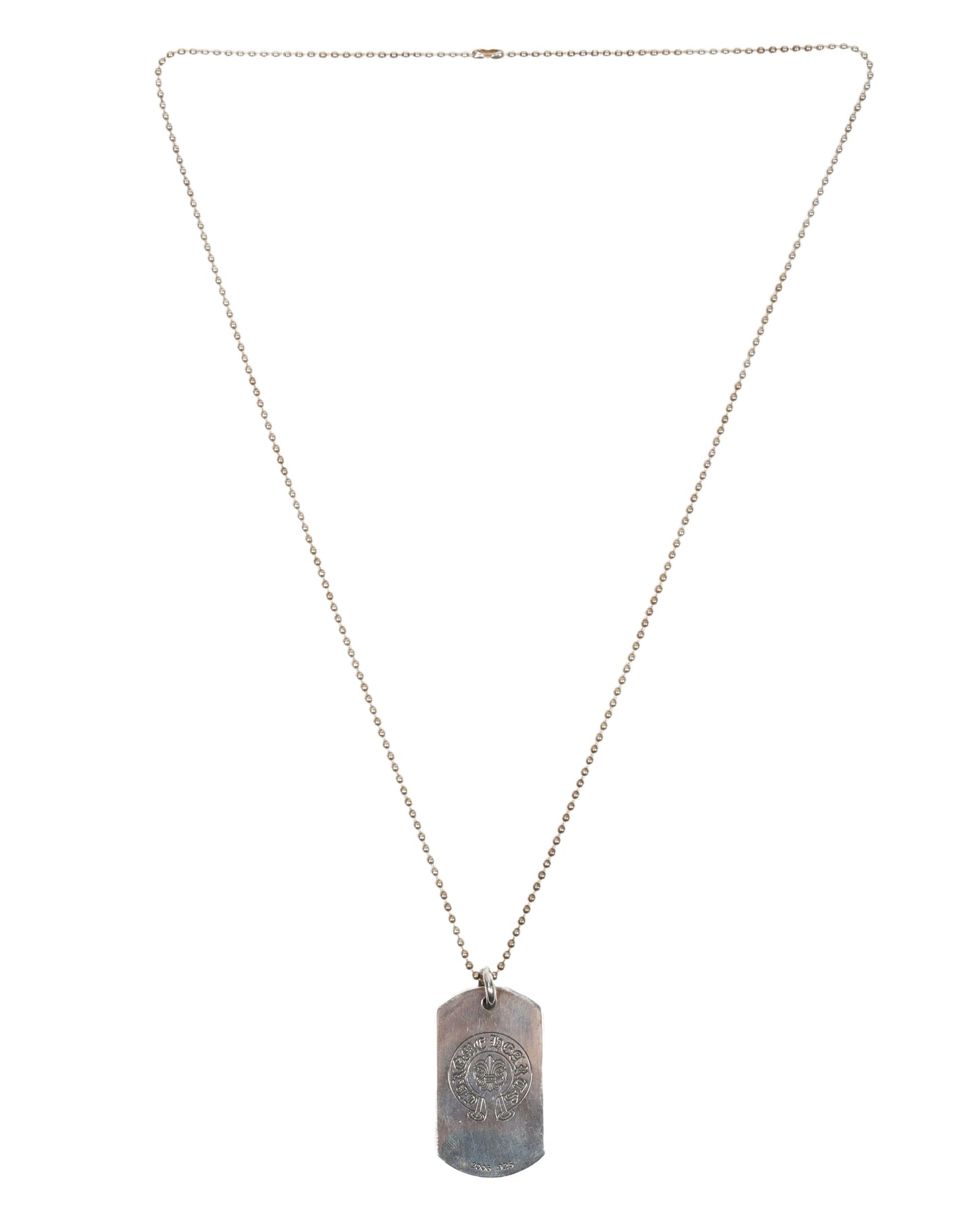 Paris Dog Tag Pendant with Chain