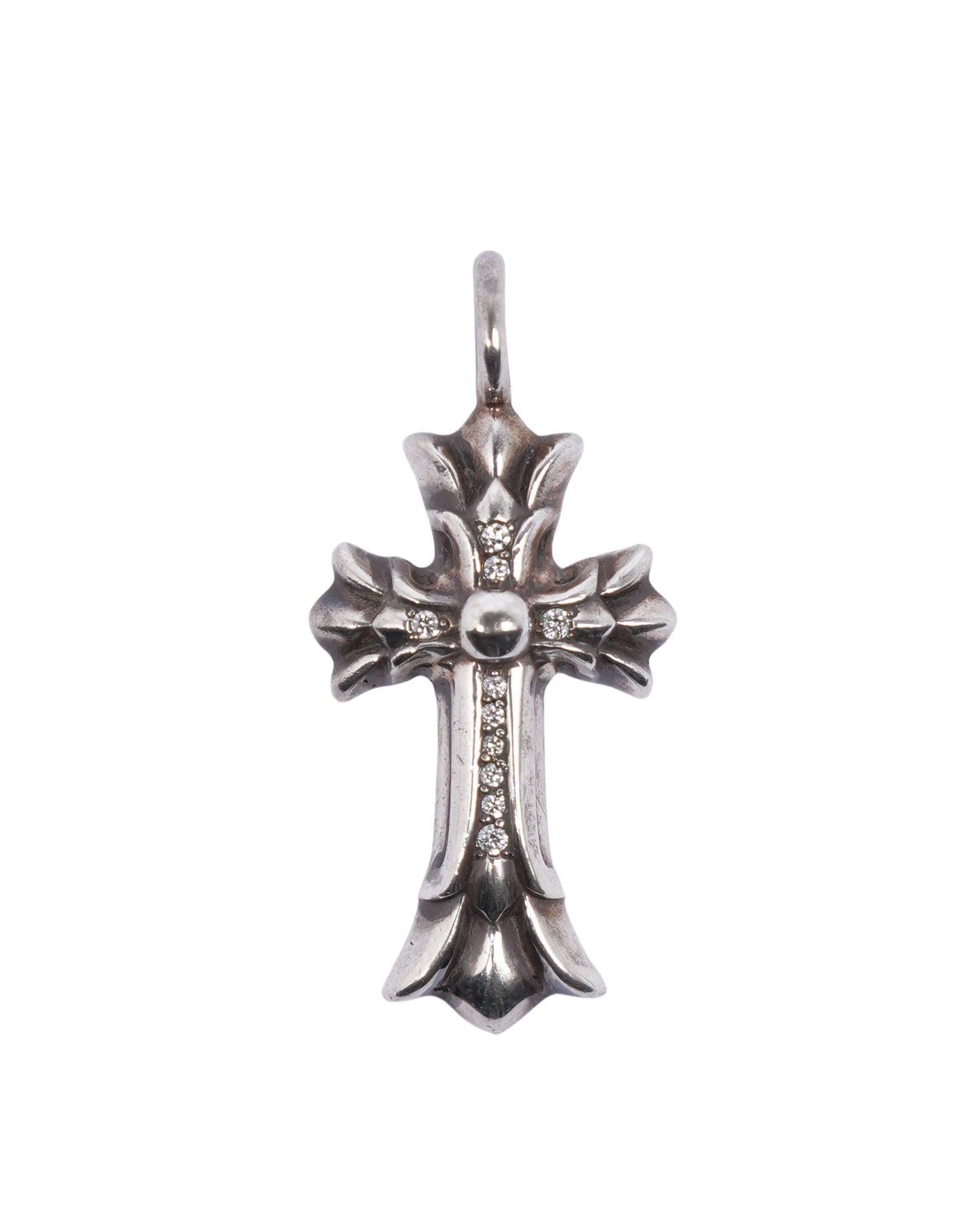 Diamond Double Cross Pendant