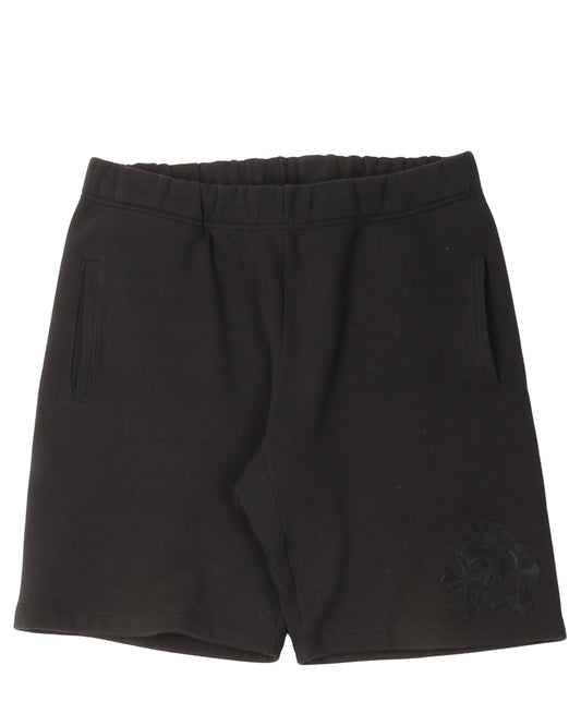 Paper Jam Cemetery Cross Patch Sweatshorts