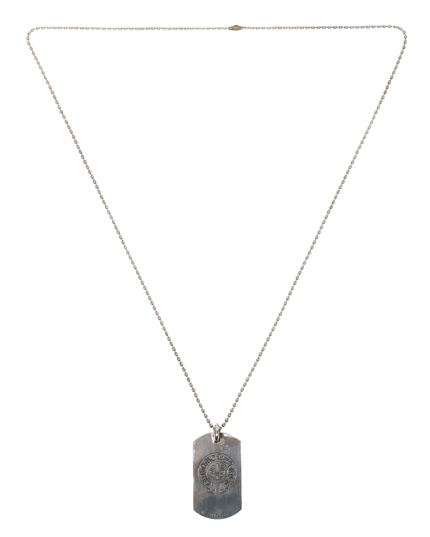 Paris Dog Tag Pendant with Chain