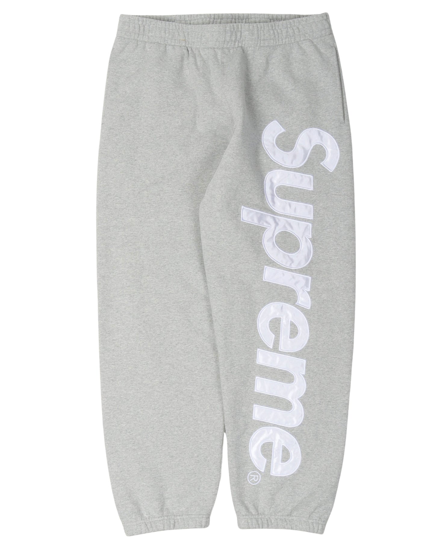 Satin Appliqué Sweatpants