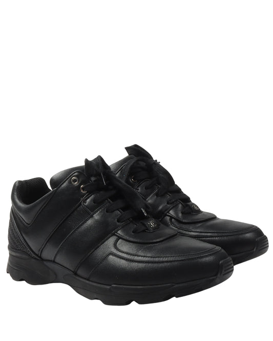 Leather and Tweed CC Low Top Sneaker