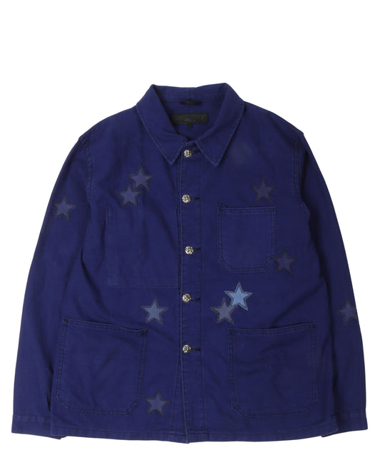 French Bleu De Travail Star Patch Work Jacket