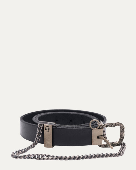 Rose Chain Leather Belt