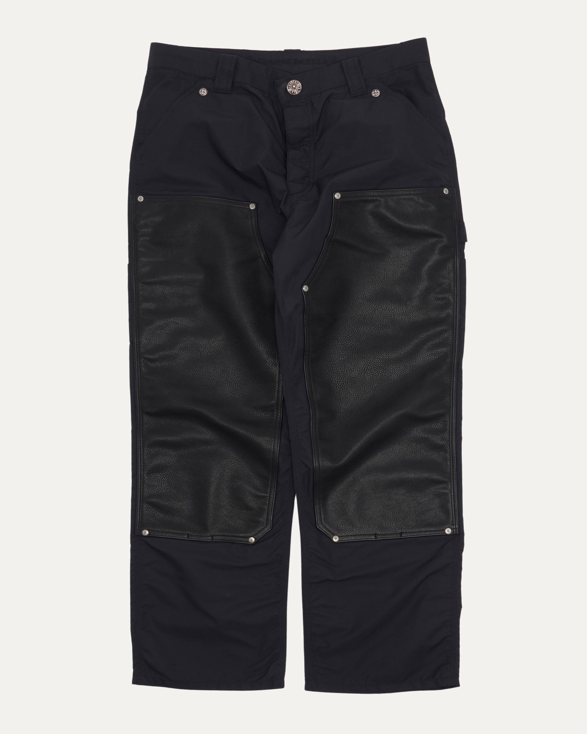 Chrome Hearts Nylon and Leather Double Knee Carpenter Pants
