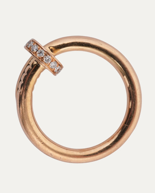 Gold and Diamond Nail Ring