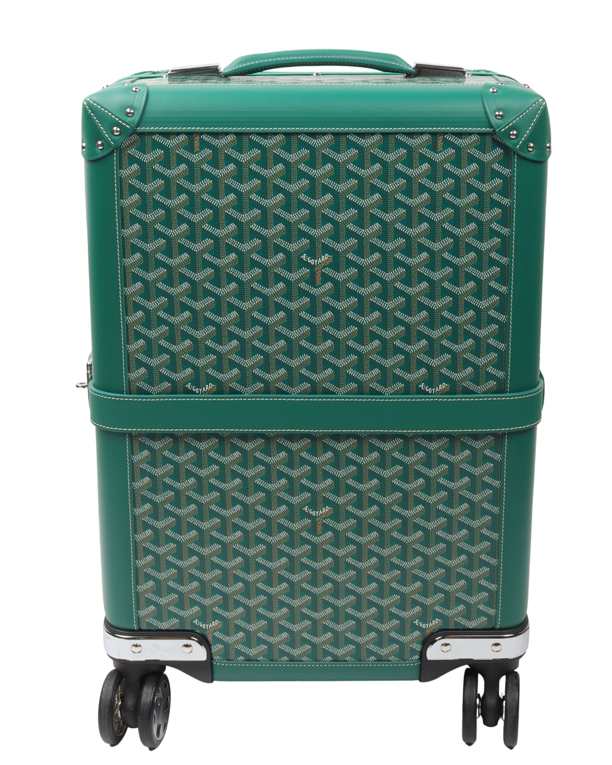Goyard Bourget PM Trolley Case Cabin Luggage Color Green