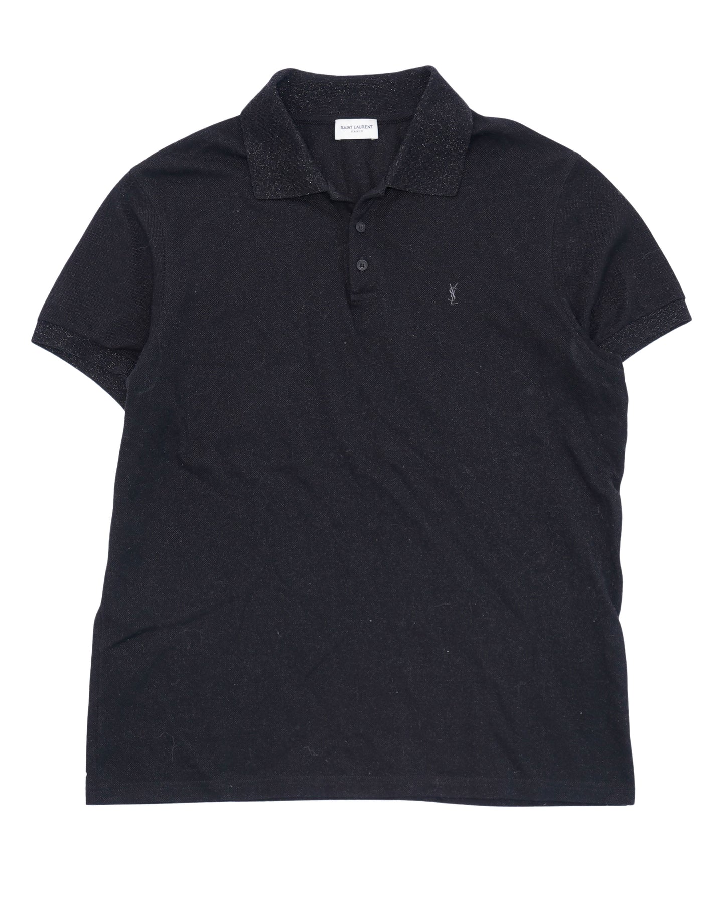YSL Embroidered Glitter Polo