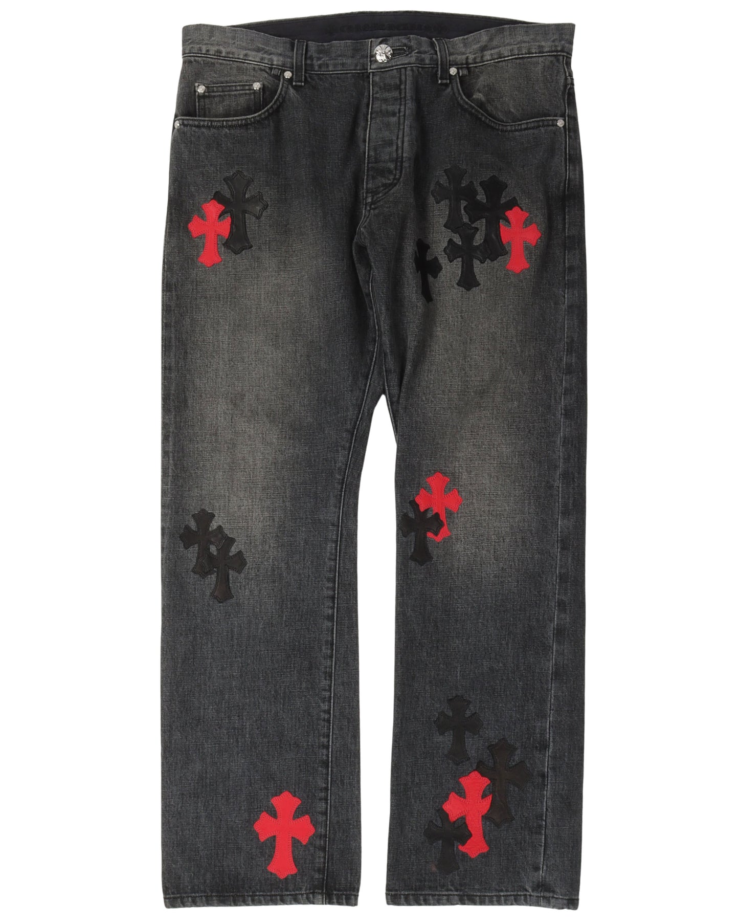 Multicolor Cross Patch Jeans