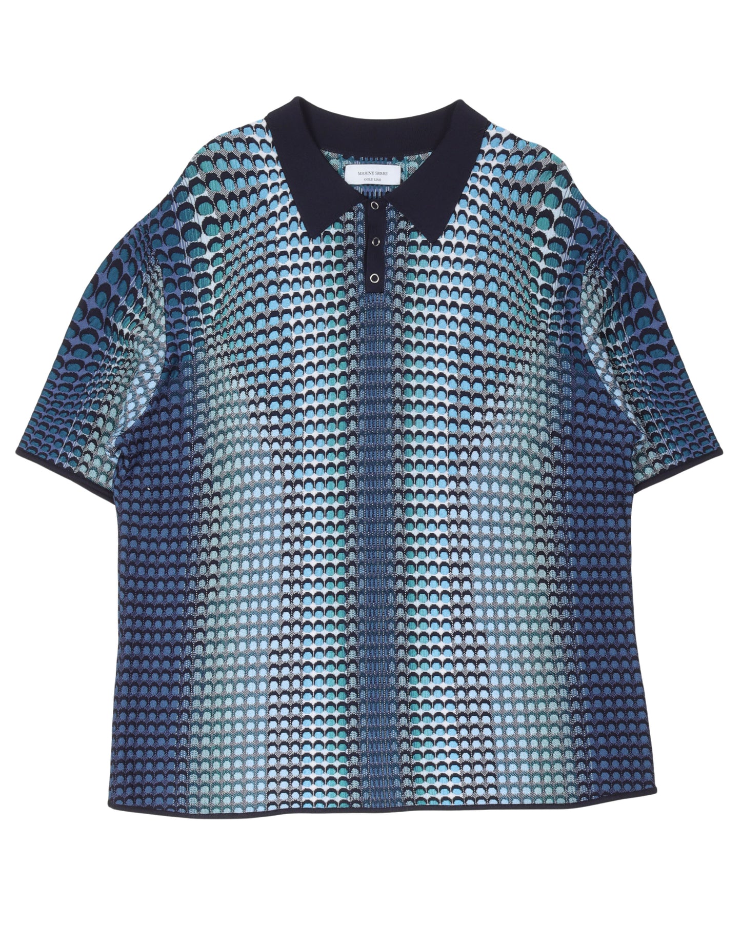 Marine Serre Knit Polo Shirt