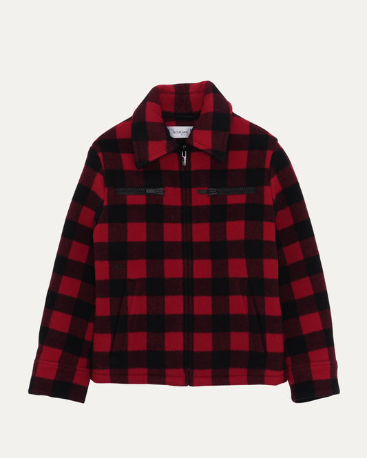Plaid Flannel Zip Up Jacket