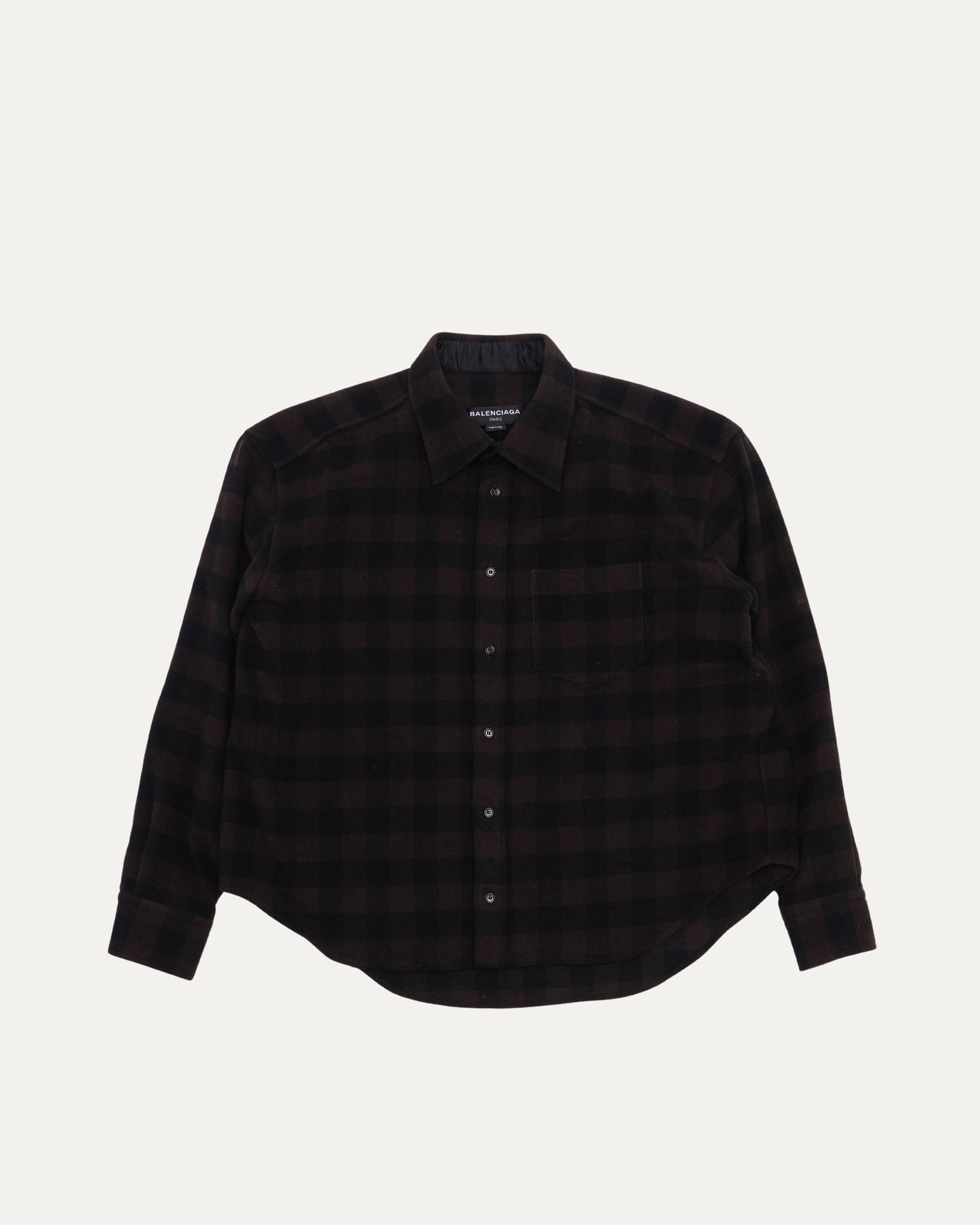 FW16 Padded Shoulder Flannel Shirt